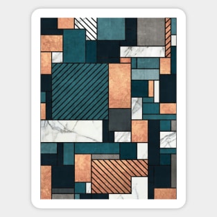 Random Pattern - Copper, Marble, and Blue Concrete Sticker